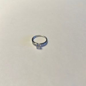 14KT Solid White Gold Lab Created Engagement Ring  1.50 Carat DVVS1